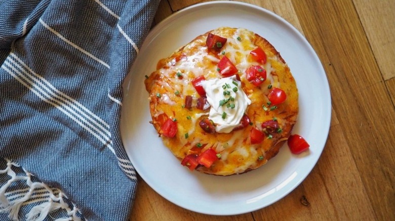 5-Ingredient Copycat Taco Bell Mexican Pizza on white plate