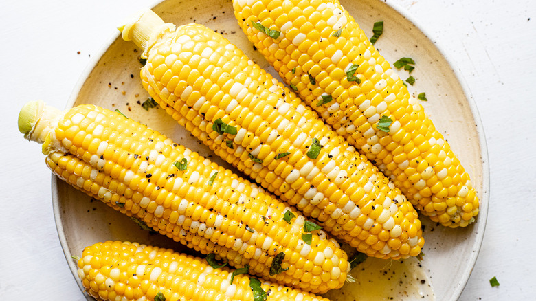 corn on a plate 