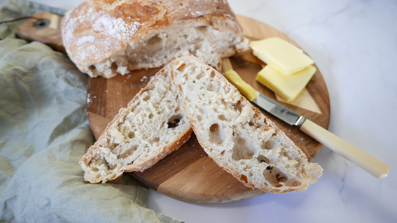 sliced loaf of bread