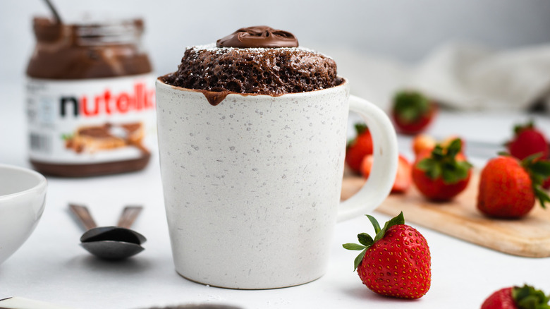 a nutella mug cake