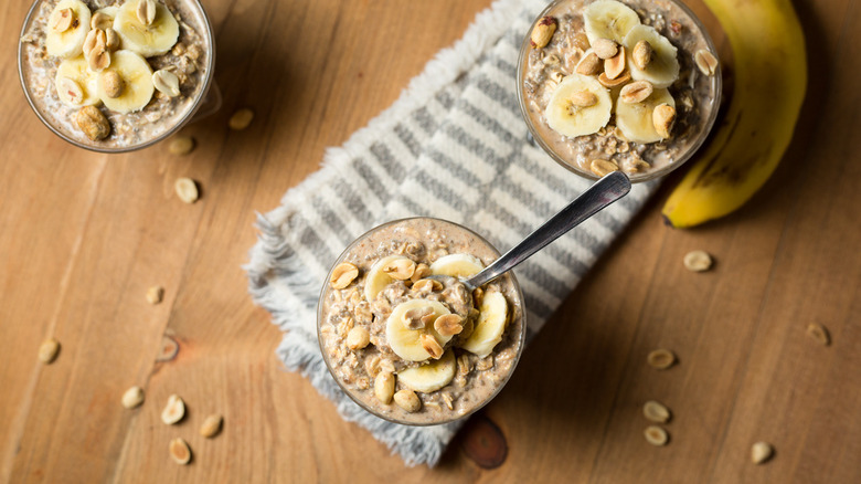 overnight oats served on table