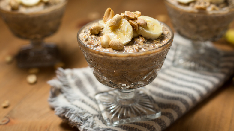 overnight oats served on table