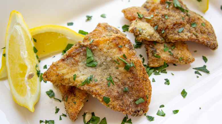 plate of fried rockfish