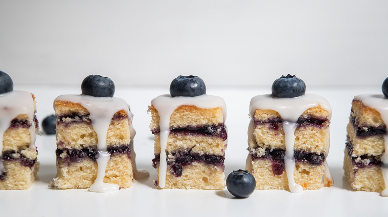 blueberry petit fours