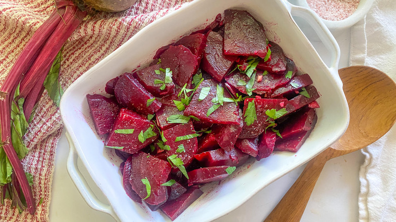 platter of pickled beets