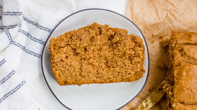 pumpkin bread in a pan 