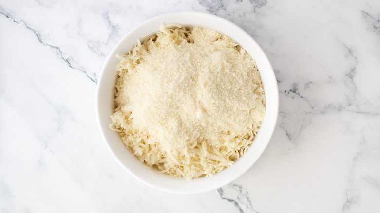 Various cheeses in bowl
