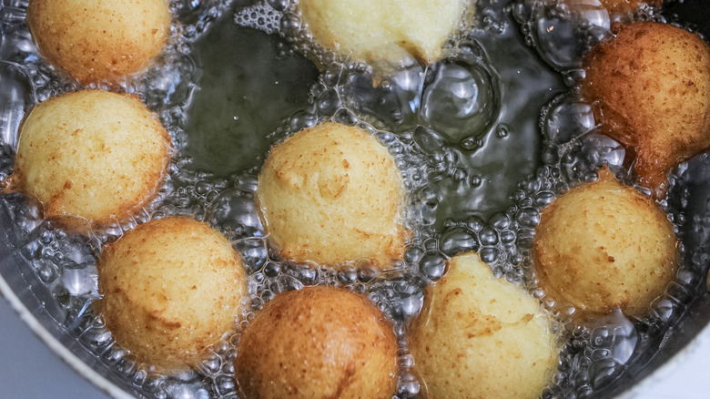 dough balls in oil 