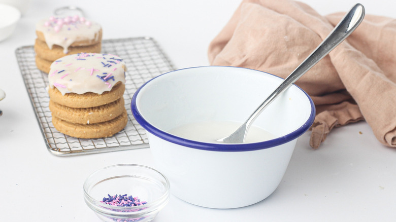 frosting with sugar cookies