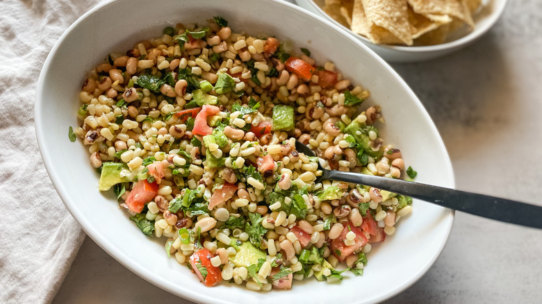 Easy Texas Caviar Recipe in bowl 