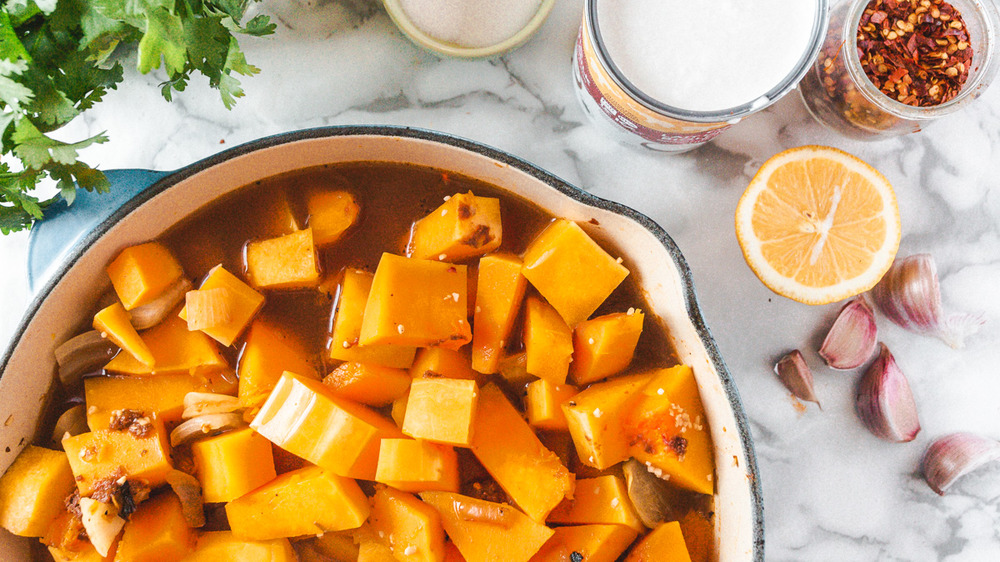 zucca in brodo per zuppa di zucca