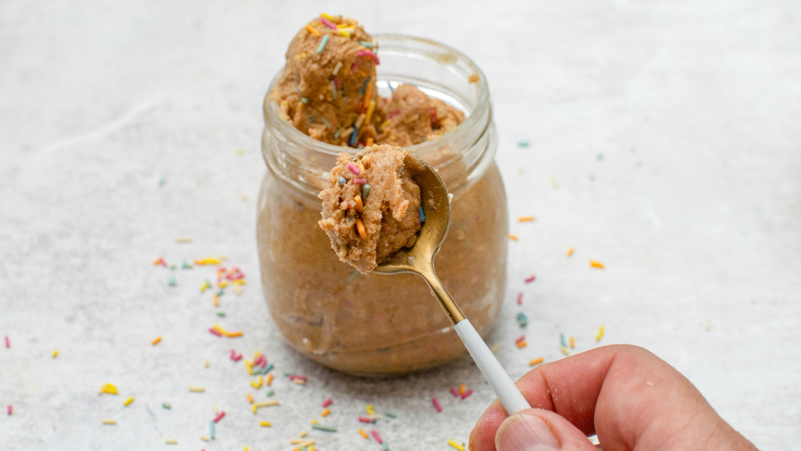 Edible Birthday Cake Protein Cookie Dough Recipe