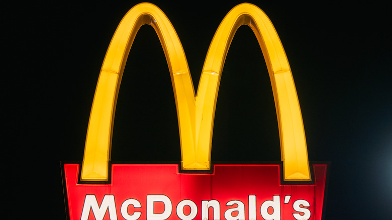 McDonald's sign in dark