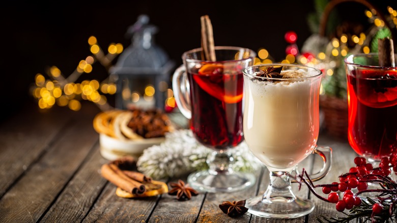 mulled wine and eggnog