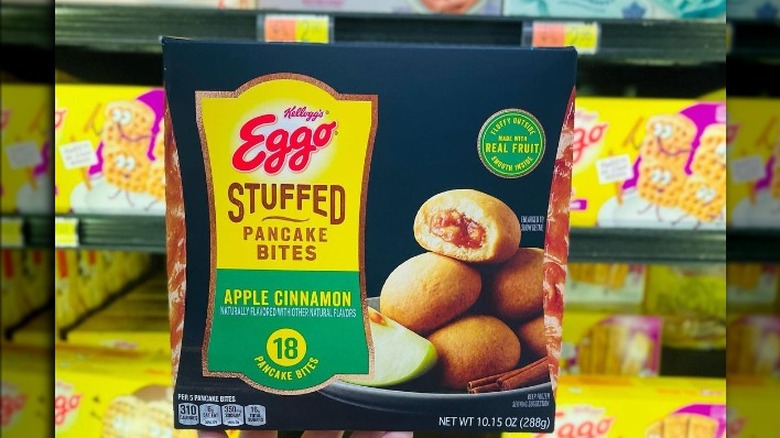 Close-up of Eggo Apple Cinnamon bites 