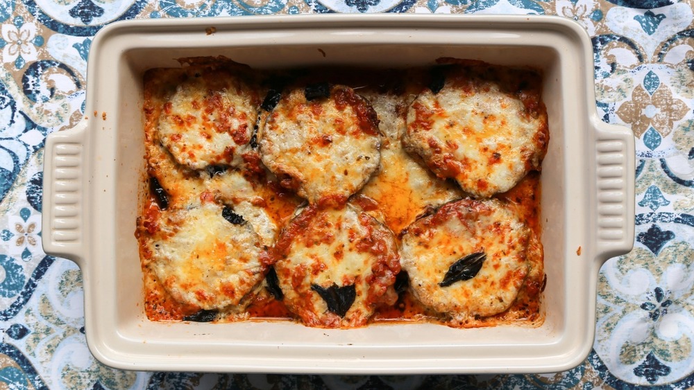 finished eggplant parmesan recipe