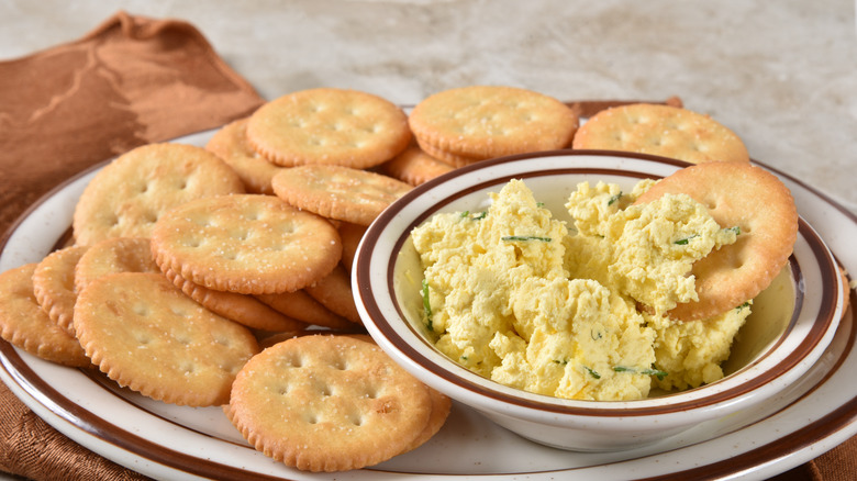 egg dip and crackers