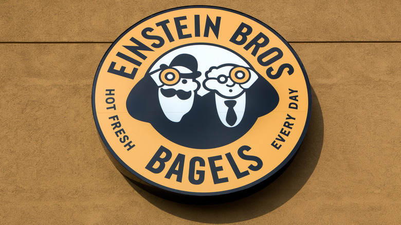 Einstein Bros. Bagel logo sign