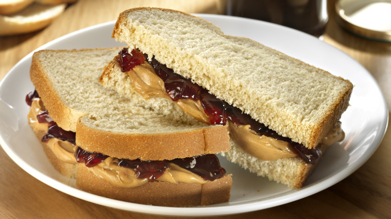 peanut butter and jelly sandwich