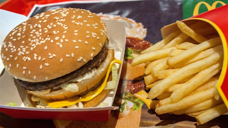 Big Mac and fries from McDonald's