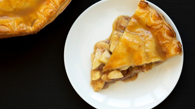 Slice of apple pie