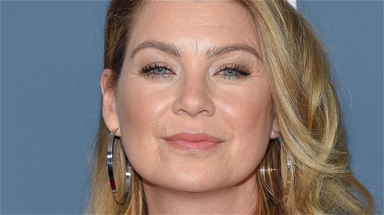 Ellen Pompeo pursing lips