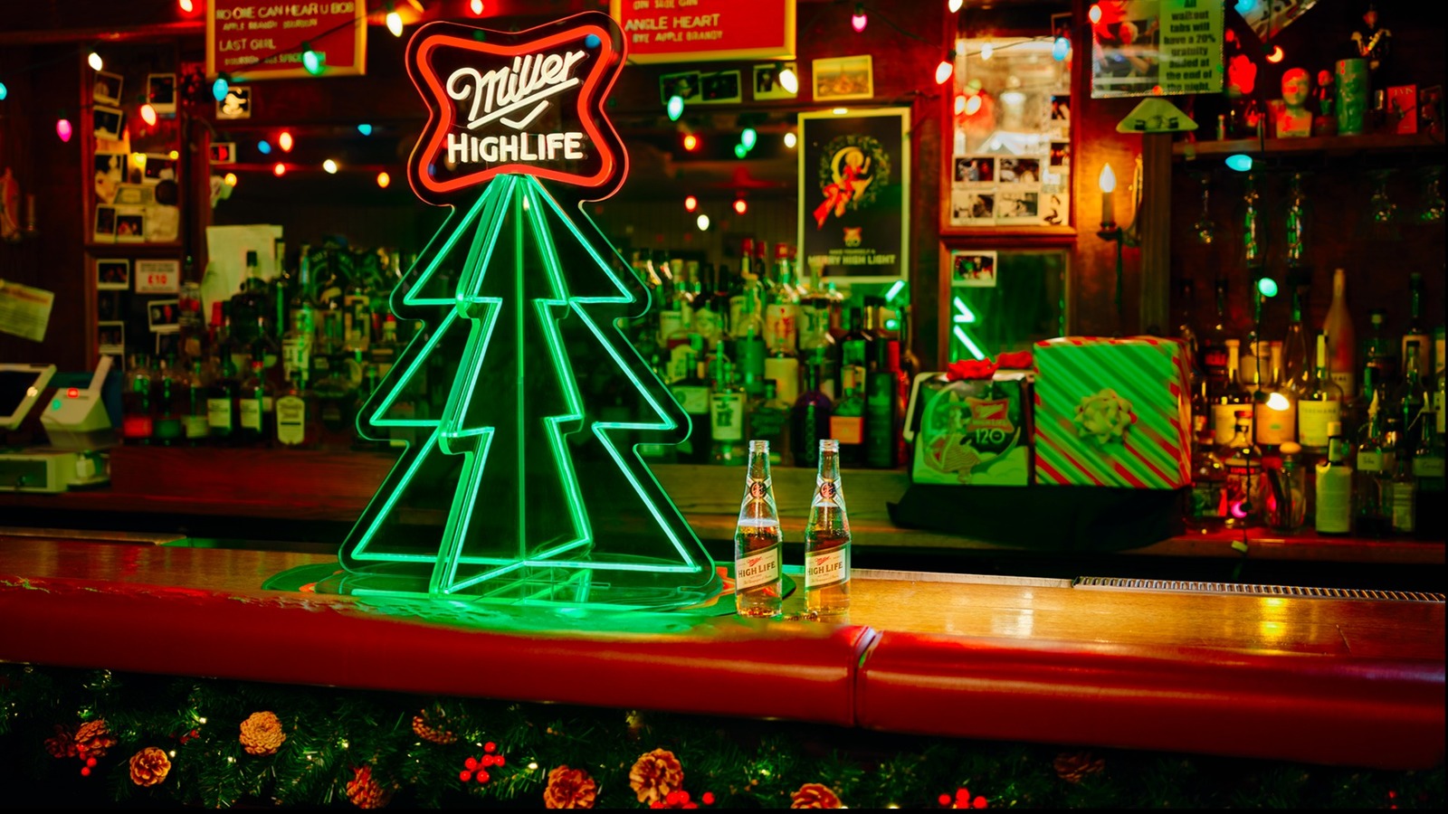 Miller's New Neon Xmas Tree Will Make Your Place Smell Like A Dive Bar