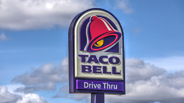 Taco Bell sign in sky