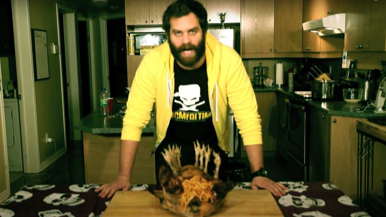 Harley Morenstein in the Frankenpig episode of Epic Meal Time