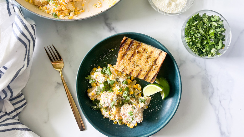 esquites creamed corn chicken