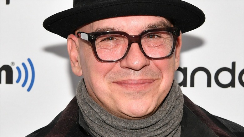 close up of michael symon's face