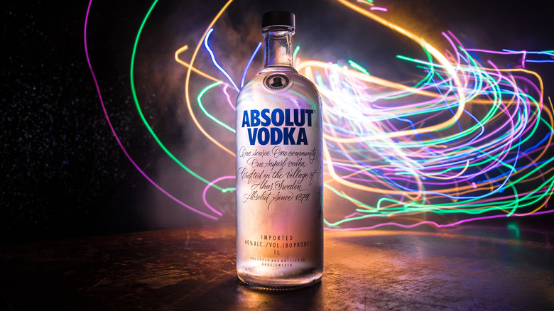 Bottle of Absolut Vodka