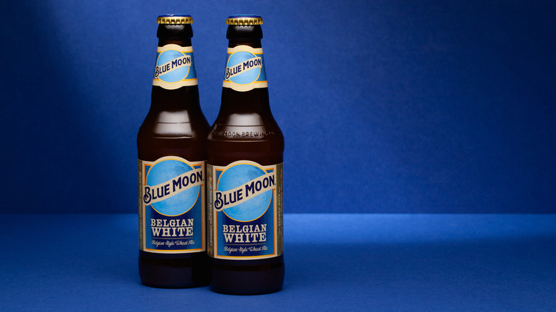 Blue Moon beer bottles