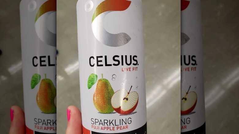 Fuji apple pear CELSIUS drink