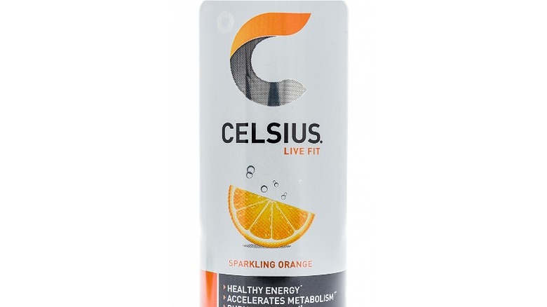 Orange CELSIUS energy drink