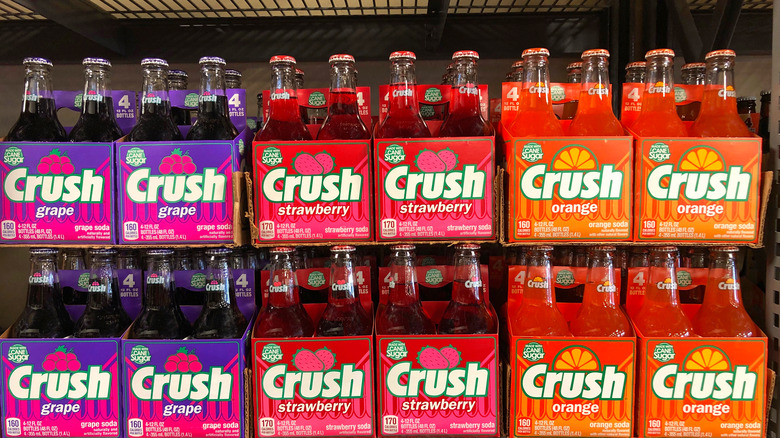 bottles of crush soda