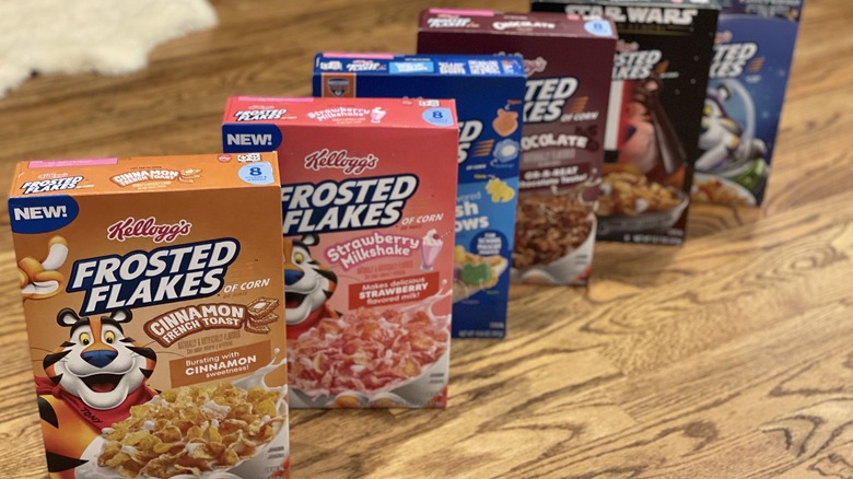 Boxes of Frosted Flakes