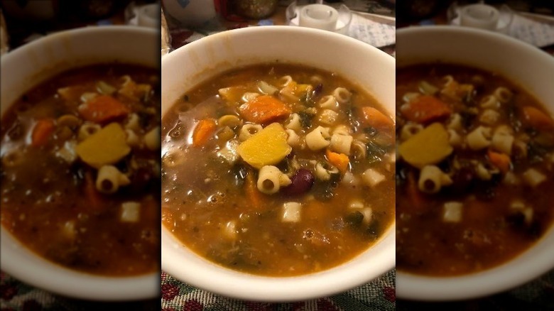 Minestrone Soup with Chickpeas and Kale