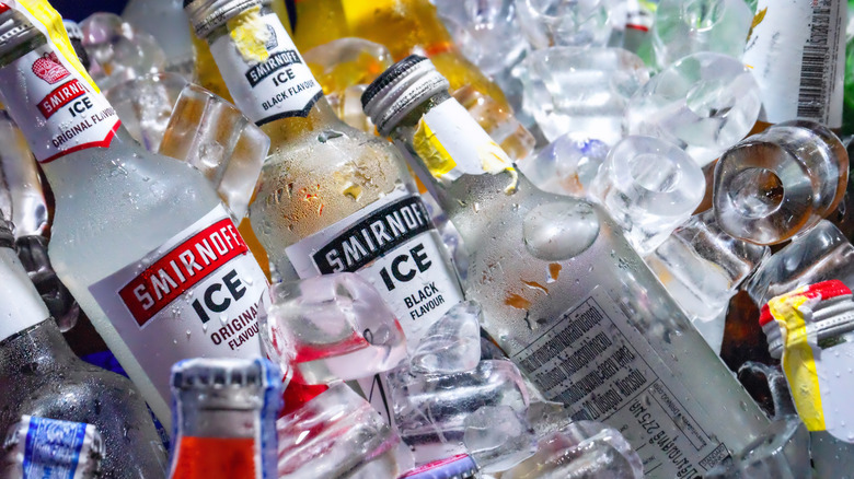 variety of Smirnoff ice drinks  