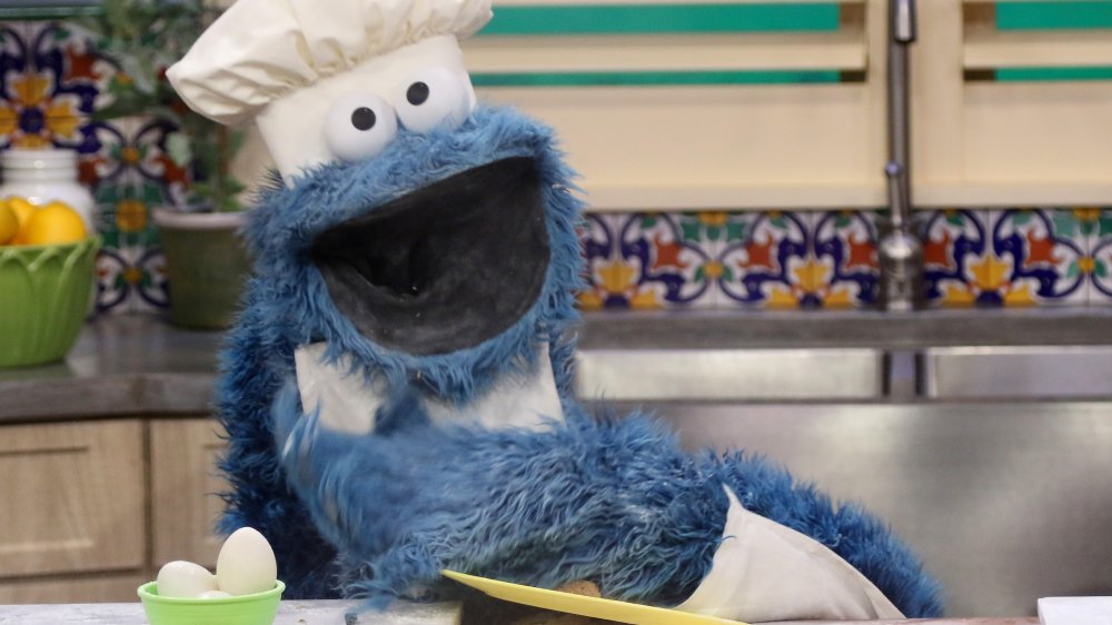 Cookie Monster in the kitchen