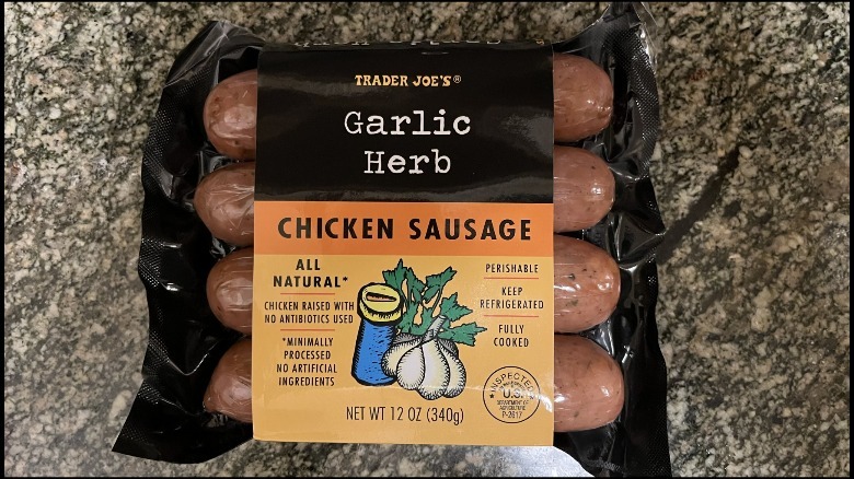 package of Garlic Herb Chicken sausage