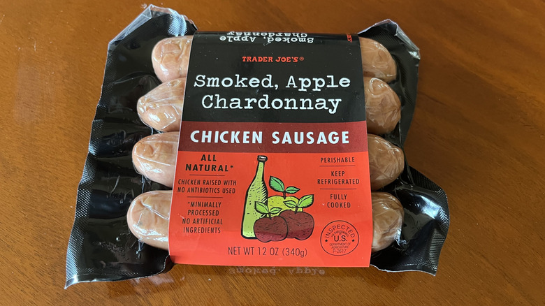package of Smoked Apple Chardonnay sausage