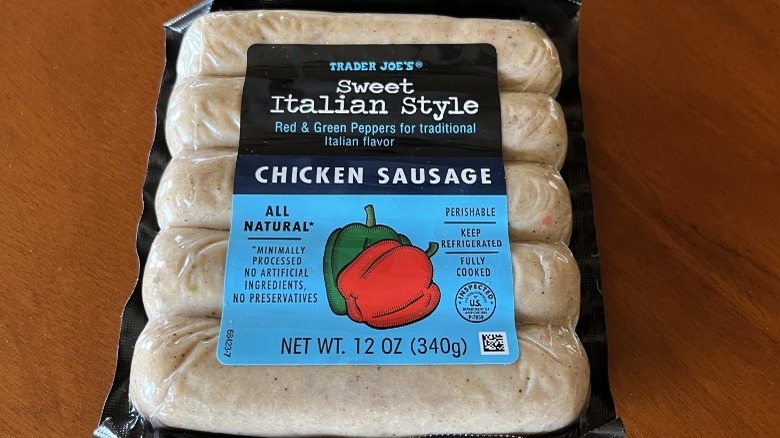 how long is trader joes chicken sausage good for