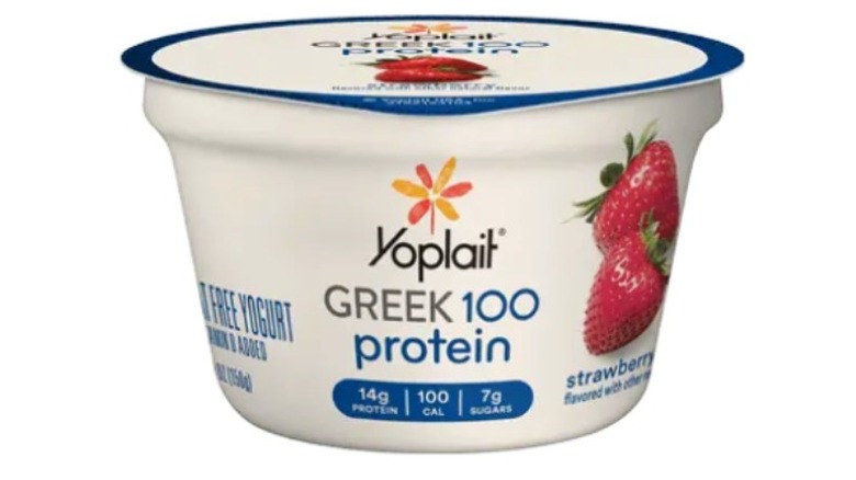 Yoplait Greek 100 Strawberry yogurt