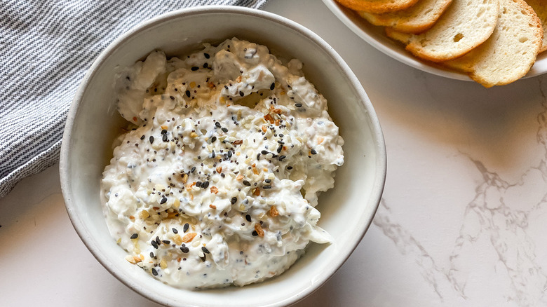 Everything bagel dip with chips