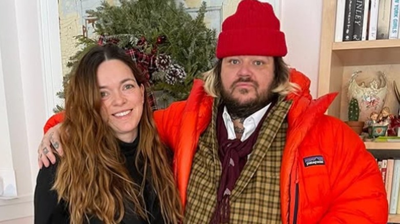 Trish and Matty in winter garb