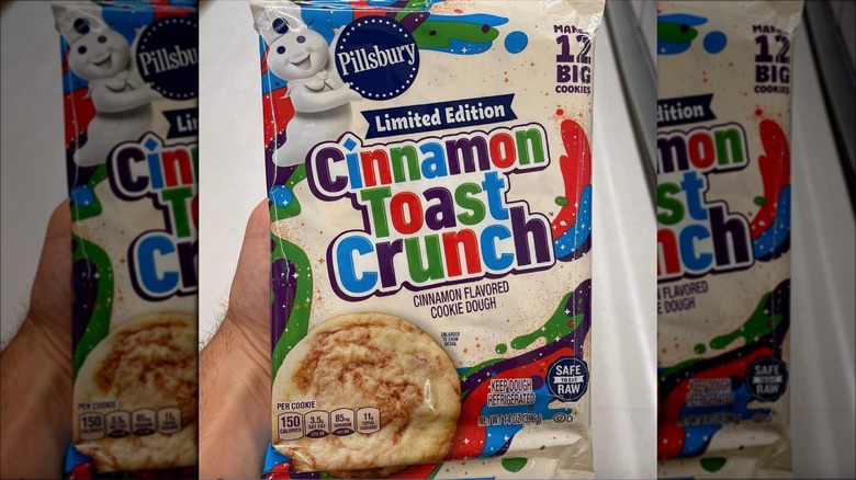 Pillsbury Cinnamon Toast Crunch cookie dough package