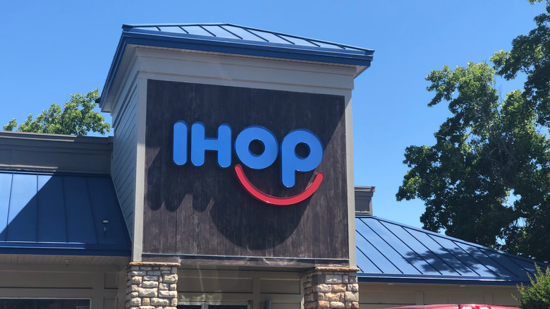 IHOP sign on building