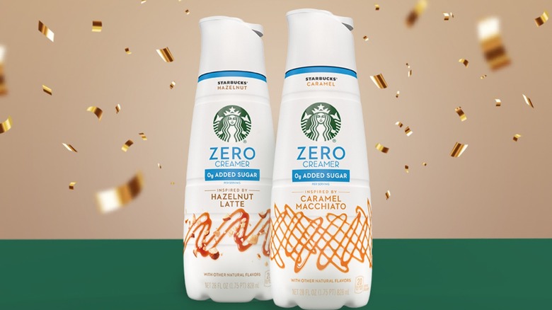 two bottles of Starbucks Zero Creamer