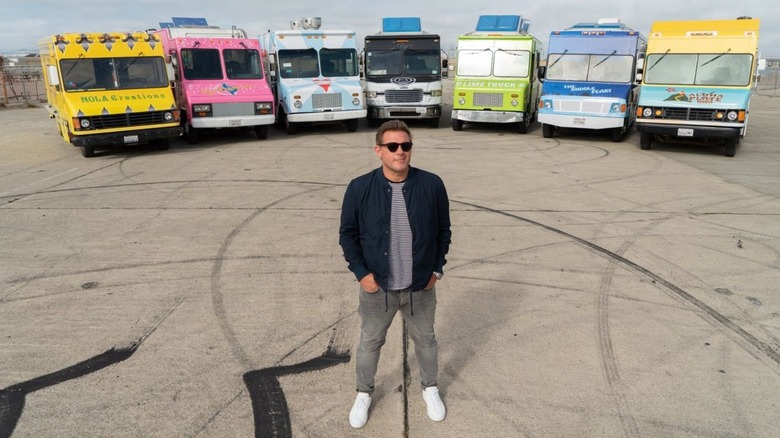 Tyler Florence with food trucks